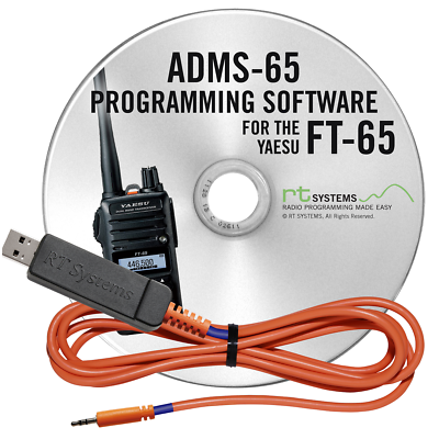 RT Systems ADMS FT65 con cavo USB 55 per yaesu FT 65E e FT 25E